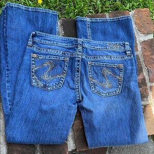 Silver "EDEN" flare blue jeans size 31